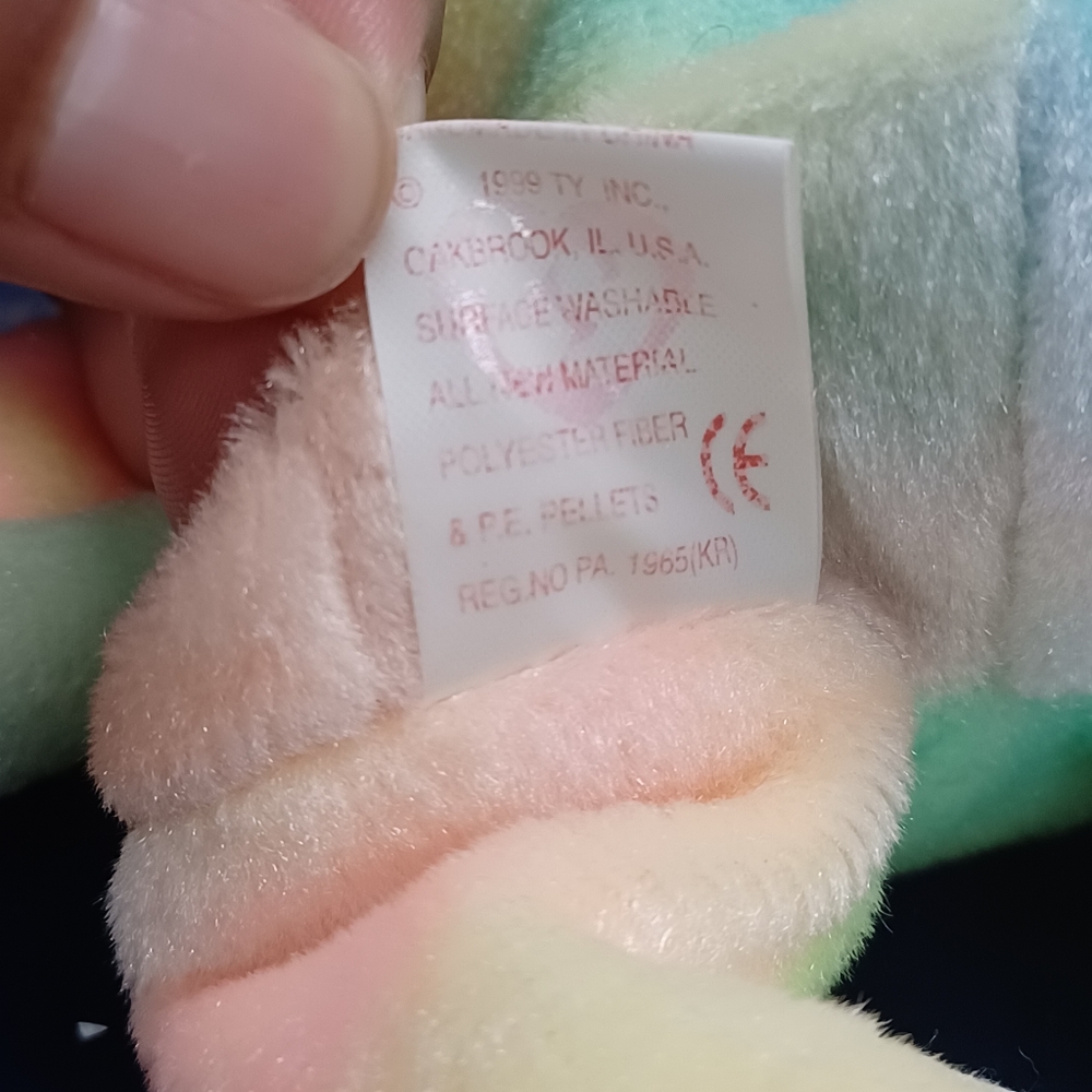 -Birthday Bear  “BB Bear” TY Beanie Baby – 1999 Original, RARE - Picture 9 of 10